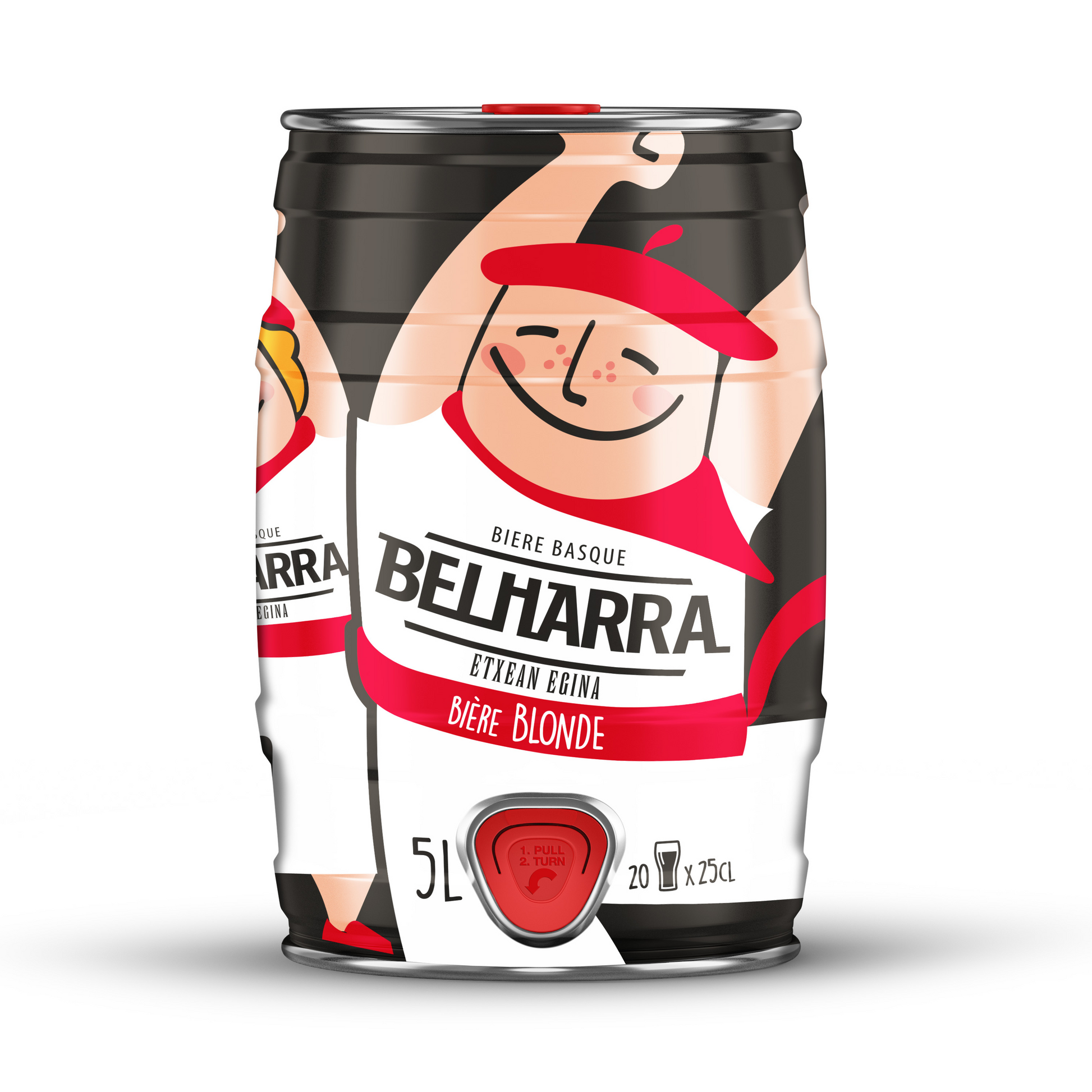fut 5 litres biere belharra blonde brasserie bayonne